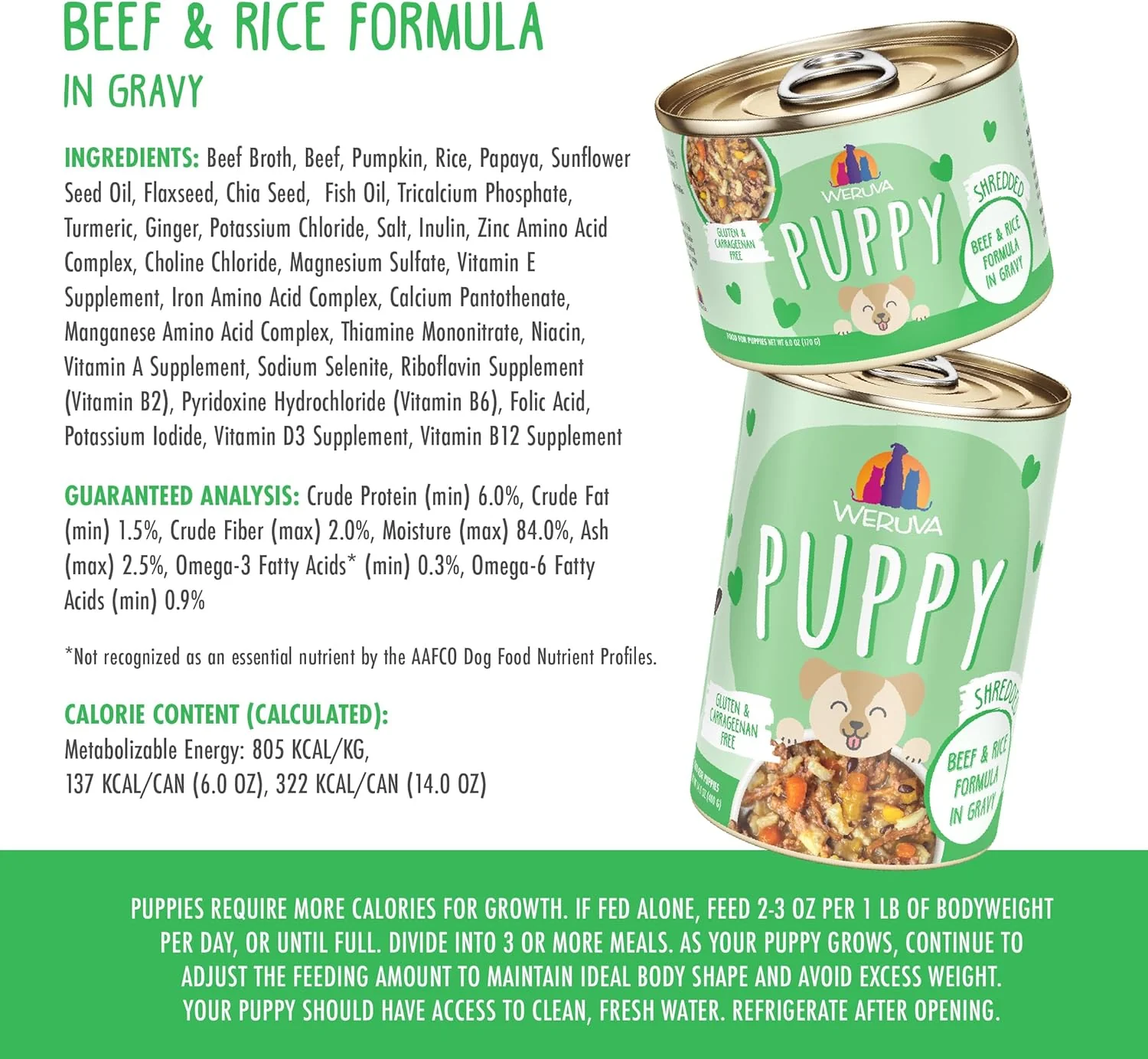 Weruva Puppy, Beef and Rice Formula in Gravy - Image 4