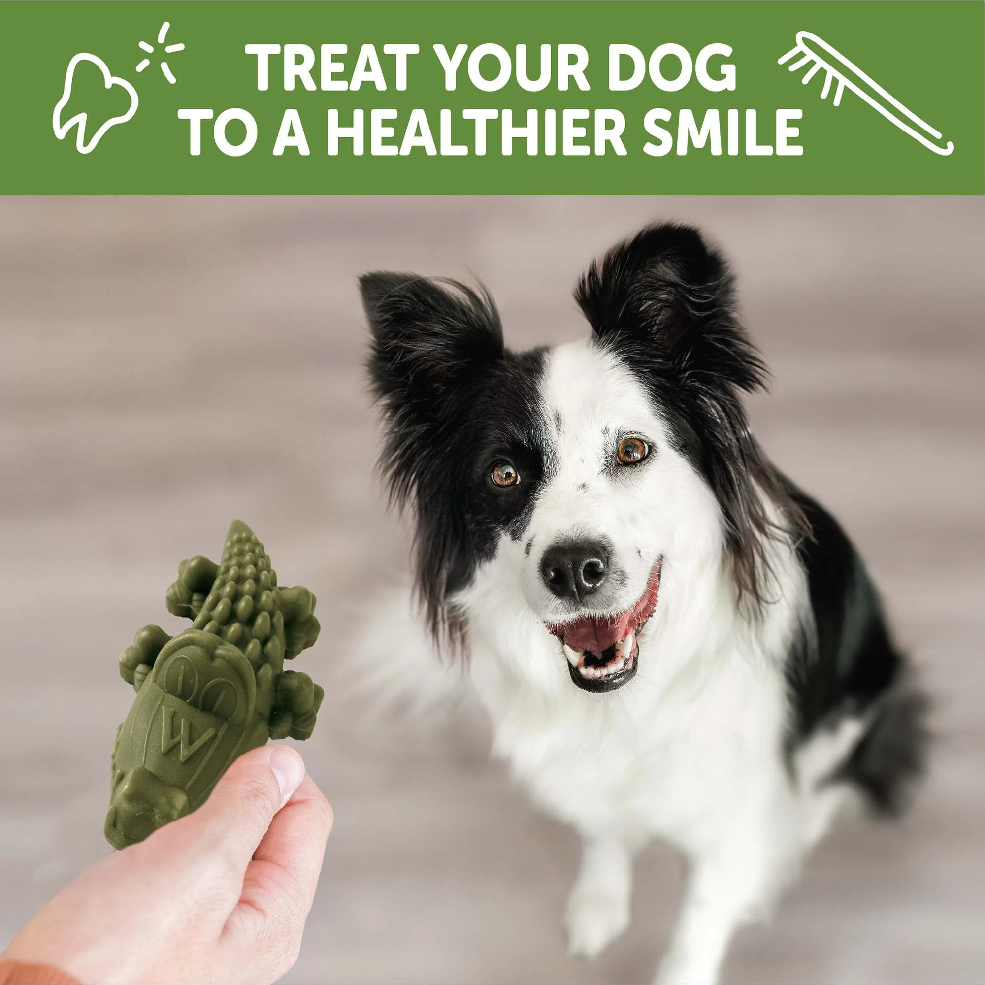 Whimzees Wellness Alligator Dog Dental Treats, Natural Chews, Medium Size - Image 5