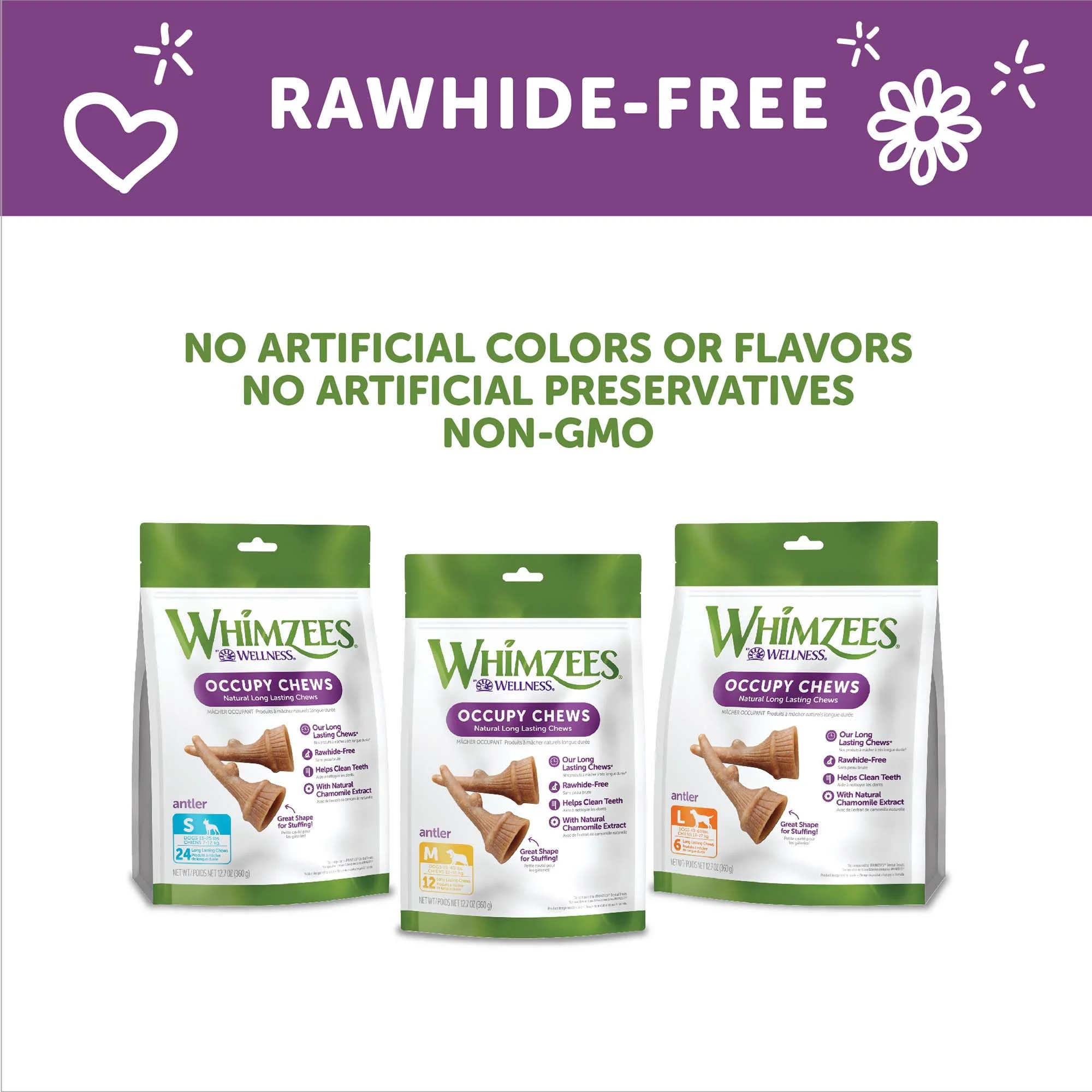 Whimzees Wellness Occupy Dog Dental Treats, Natural Chews, Medium Size - Image 5