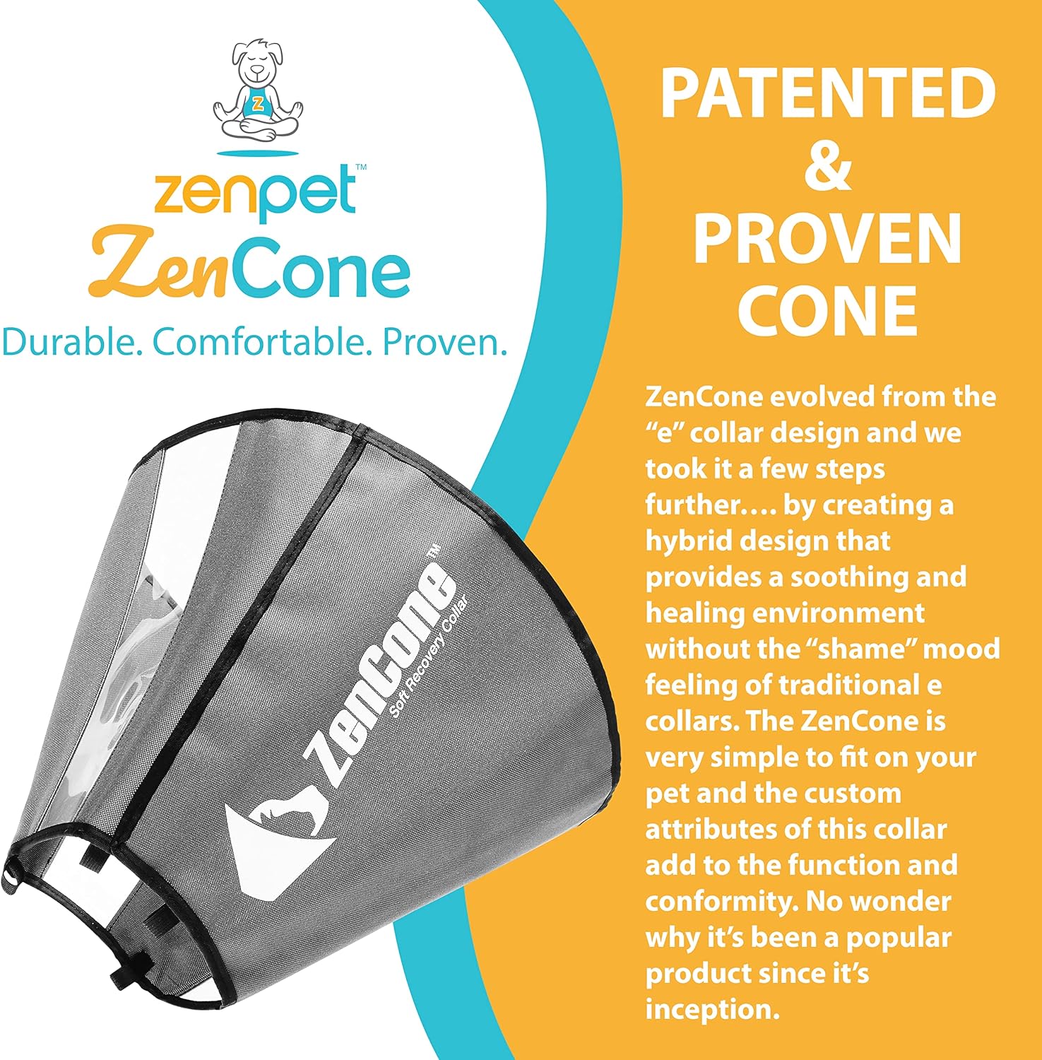 ZenPet Pet Recovery Cone E-Collar for Dogs and Cats - Image 3