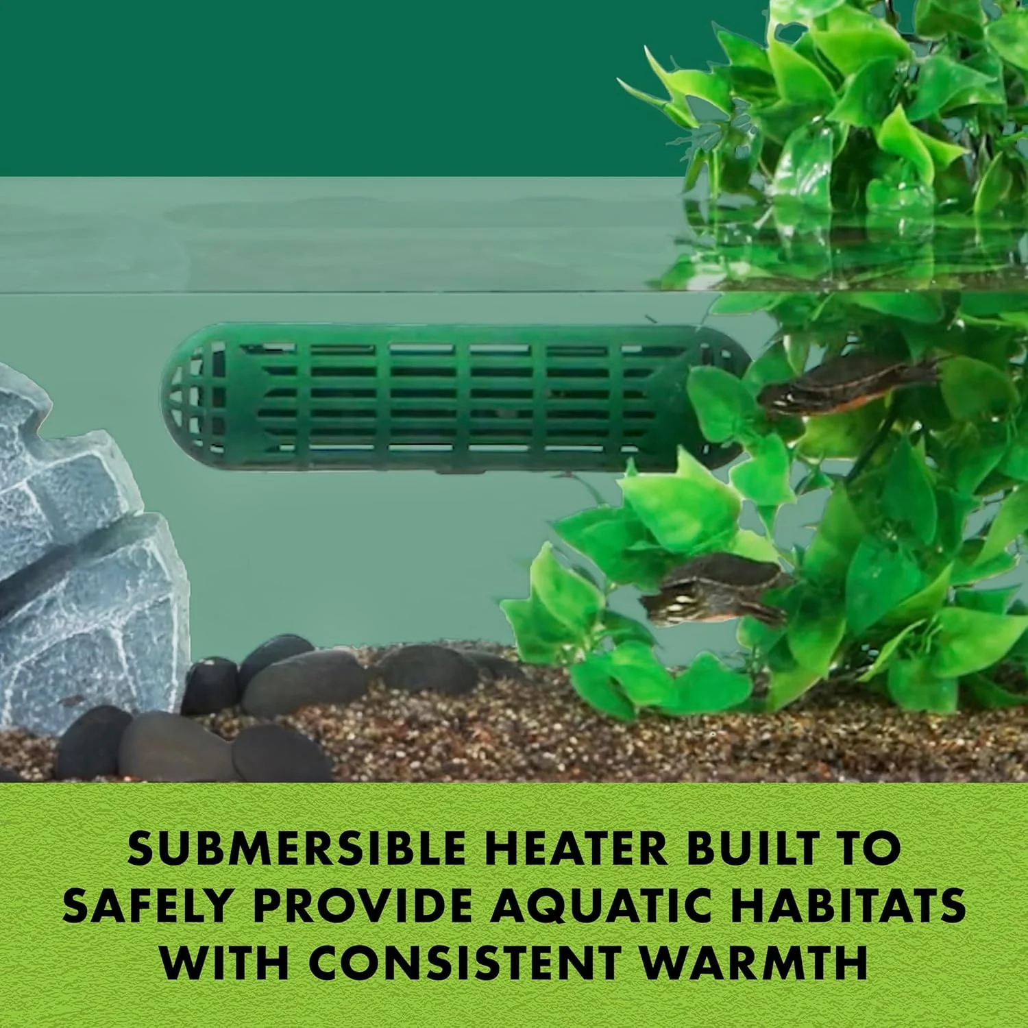 Zilla Aquatic Reptile Heater, Fully Submersible, Auto-shut Off, for Terrariums up to 40 Gallons - Image 3