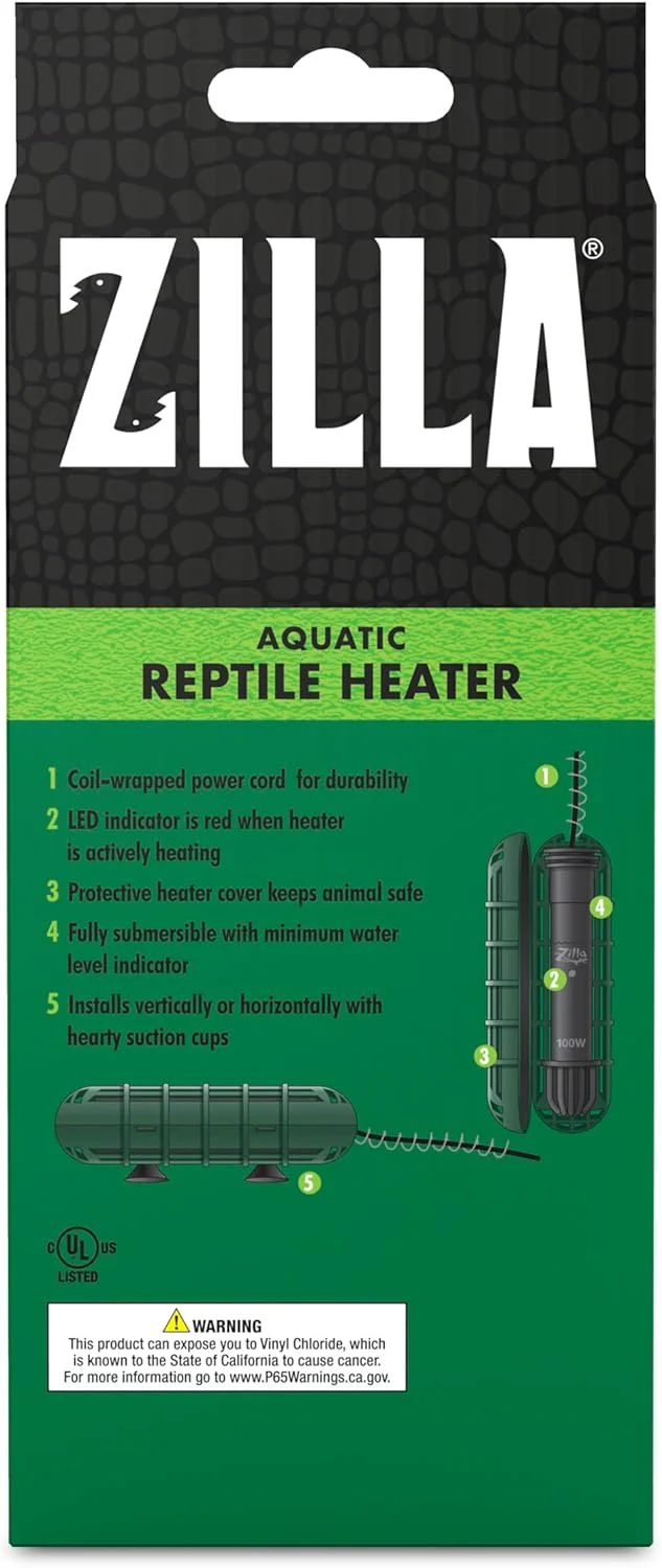 Zilla Aquatic Reptile Heater, Fully Submersible, Auto-shut Off, for Terrariums up to 40 Gallons - Image 6