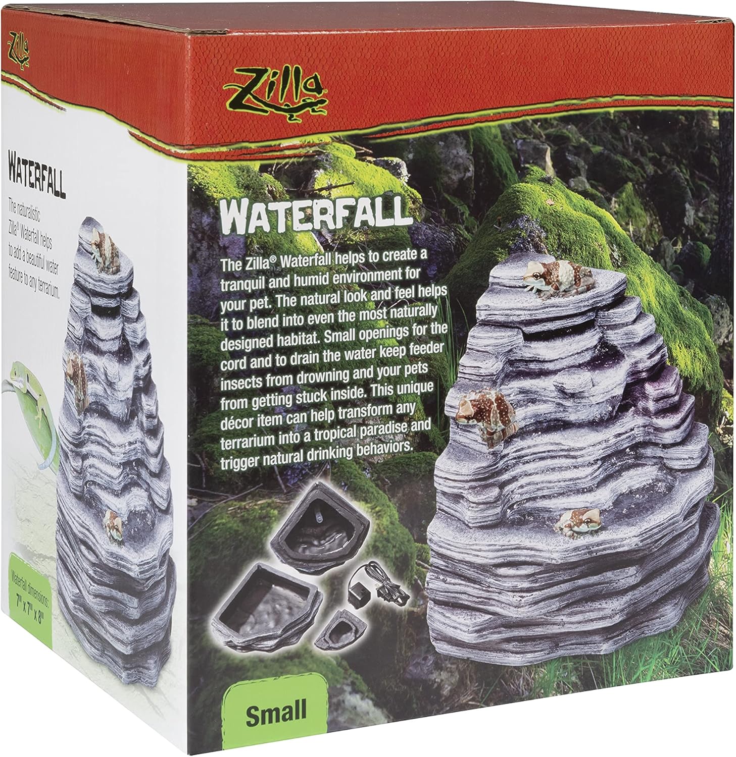 Zilla Pet Reptile Terrarium Waterfall Décor, Small - Image 3