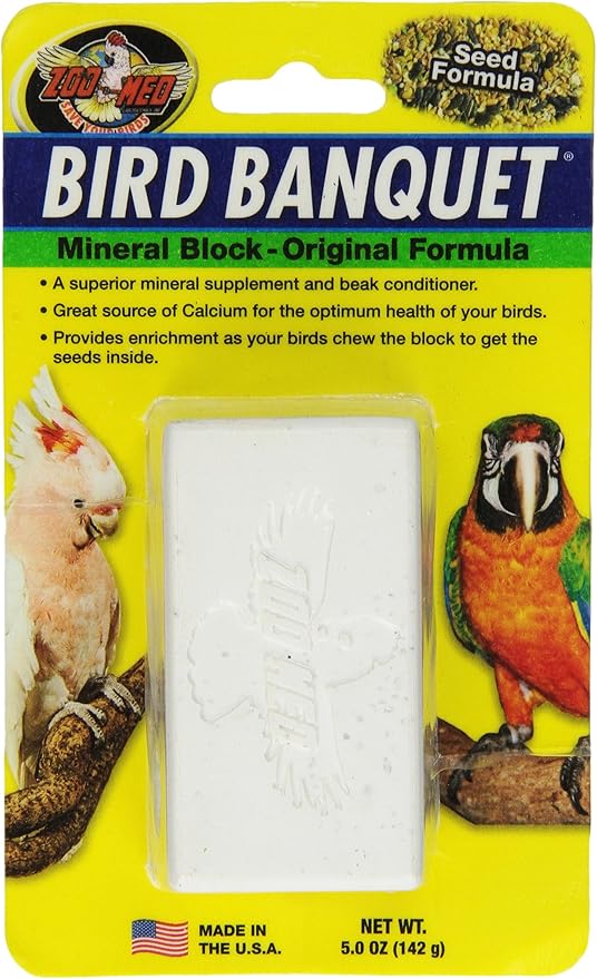 Zoo Med Bird Banquet Mineral Block - Original Seed Formula - Image 2